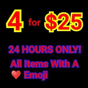 ❤ 4 for $25 ❤